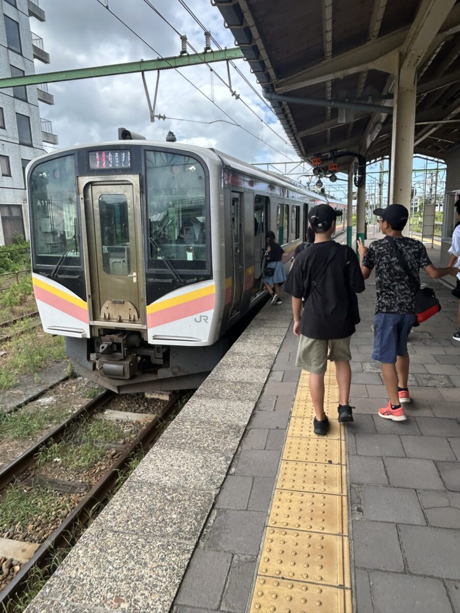 電車に乗る時の様子